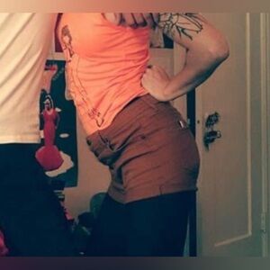 Mustard short shorts